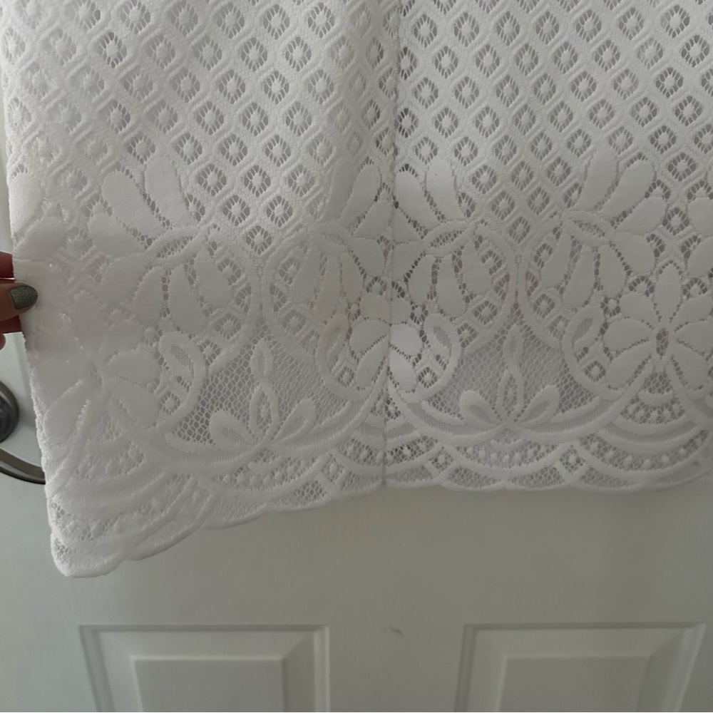 Lilly Pulitzer Mara Resort White Paradise Island Engineered Lace Dress Medium - Picture 13 of 14